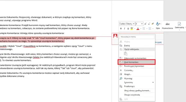 Jak usunąć komentarz w Wordzie i uniknąć frustracji z tym związanej