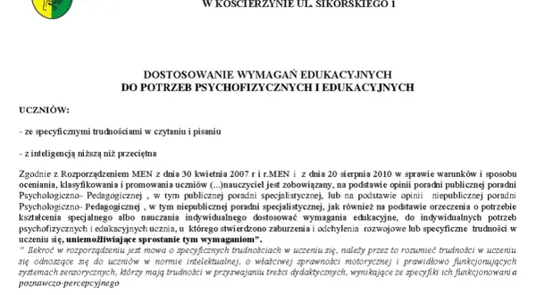 Dostosowanie wymagań edukacyjnych – klucz do sukcesu ucznia z trudnościami